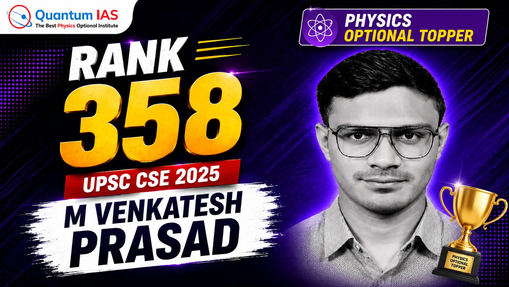 M. Venkatesh Prasad - Rank 358 (CSE 25)